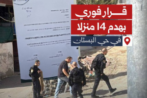 قرار فوري بهدم 14 منزلاً في حي البستان