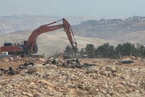 هدم وتجريف في أراضي العيسوية ومنشأت صناعية في جبع