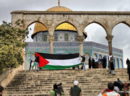 العلم الفلسطيني ردًا على "مسيرة الأعلام" التهويدية
