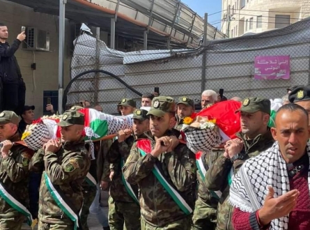 تشييع جثمان الشهيد سفيان الخواجا في نعلين