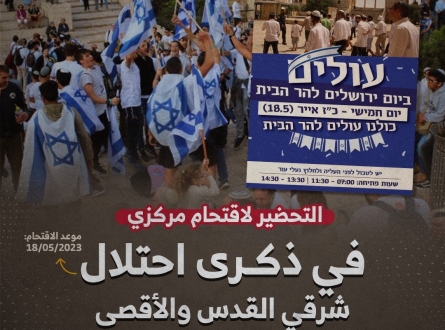 التحضير لاقتحام مركزي في ذكرى احتلال شرقي القدس والأقصى