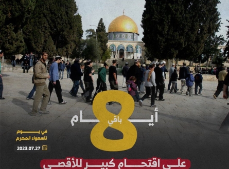 بعد 8 أيام سيشهد المسجد الأقصى اقتحاما كبيرا