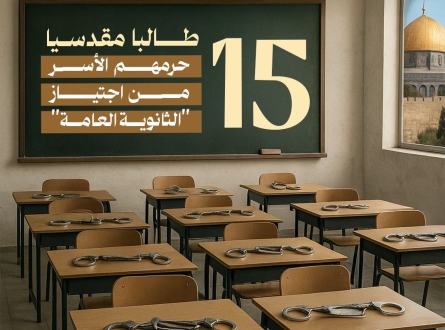 15 طالبا مقدسيا حرمهم الأسر من اجتياز "الثانوية العامة"