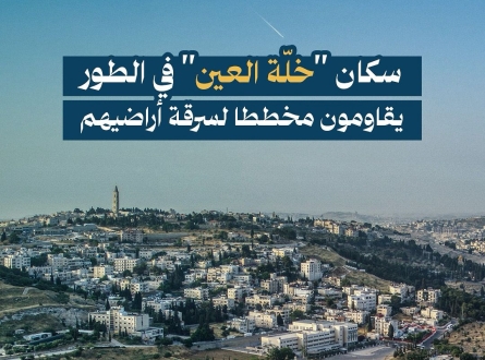 سكان "خلة العين" يقاومون مخططا لسرقة أراضيهم