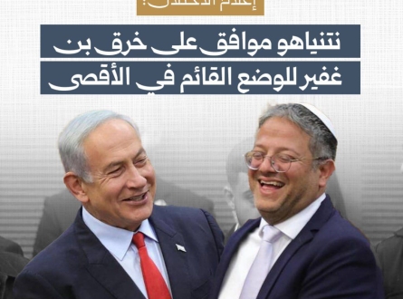 نتنياهو موافق على خرق بن غفير للوضع القائم في الأقصى