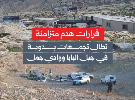 قرارات هدم متزامنة تطال تجمعات بدوية في القدس