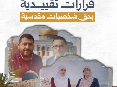 قرارات تقييدية بحق شخصيات مقدسية