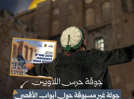جوقة حرس اللاويين.. جولة غير مسبوقة حول أبواب الأقصى اليوم