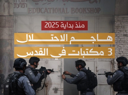 منذ بداية عام 2025.. هاجم الاحتلال 3 مكتبات في القدس