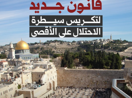 قانون جديد لتكريس سيطرة الاحتلال على الأقصى