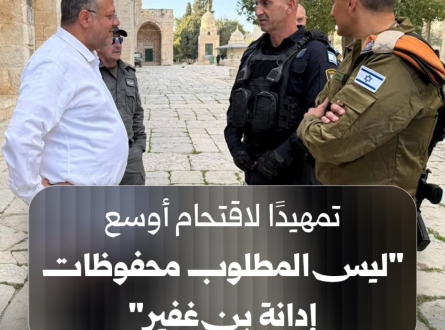 بن غفير والتمهيد للاقتحام الأوسع